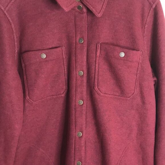 L.L. Bean snap button long sleeve fleece cozy sweater size XL reg - Picture 4 of 12
